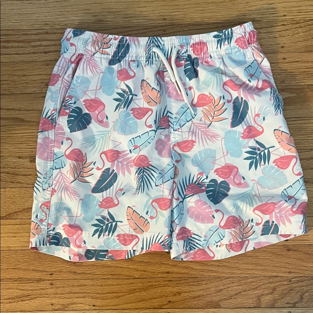 RSQ Pink and Blue Flamingo Print Men's Athletic Shorts